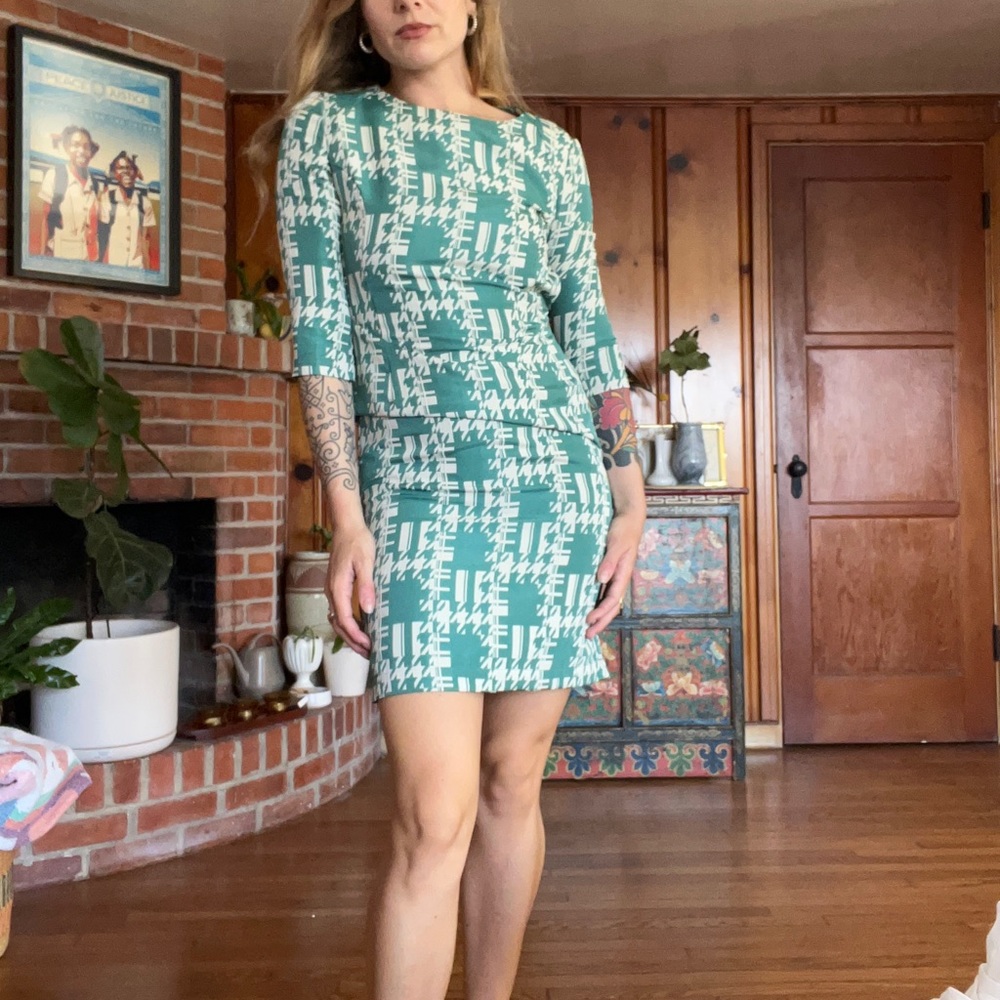 ACNE studios houndstooth shift dress
